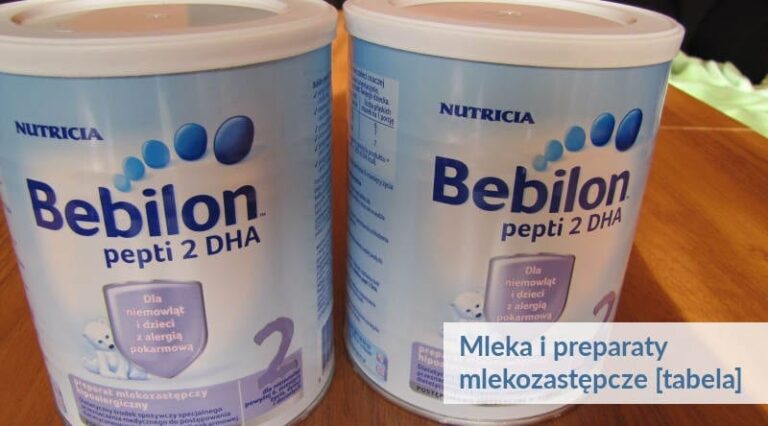 Opakowania mleka modyfikowanego.