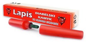 Lapis diabelski kamyk do usuwania brodawek.