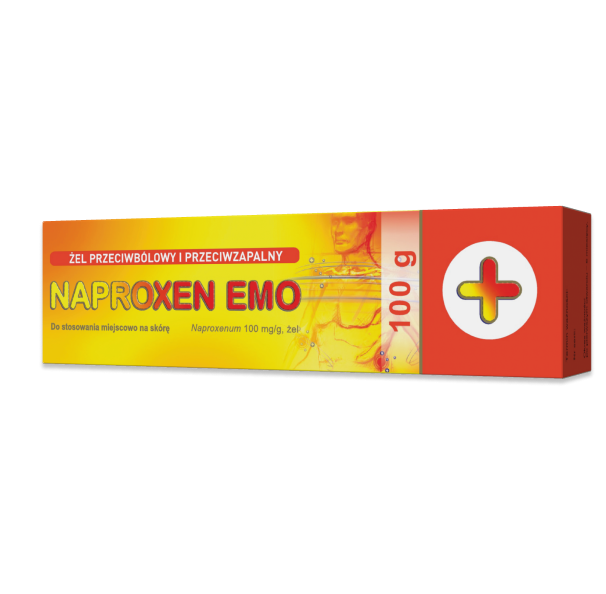 Opakowanie i tubka żelu Naproxen Emo 100 g