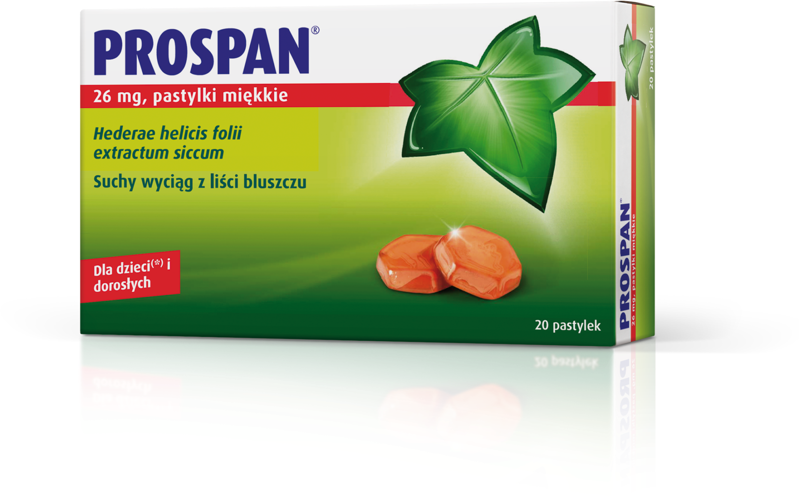 Prospan 26 mg, pastylki miękkie – opakowanie 20 pastylek