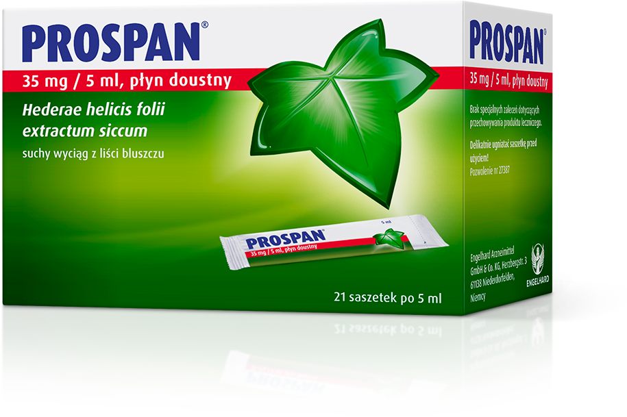 Prospan 35 mg/5 ml, płyn doustny – opakowanie 21 saszetek