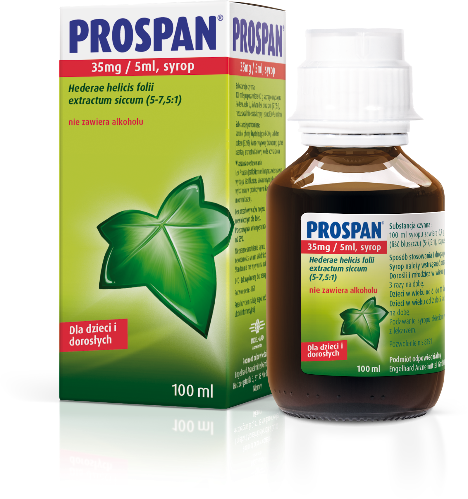Prospan 35 mg/5 ml, syrop – opakowanie 100 ml