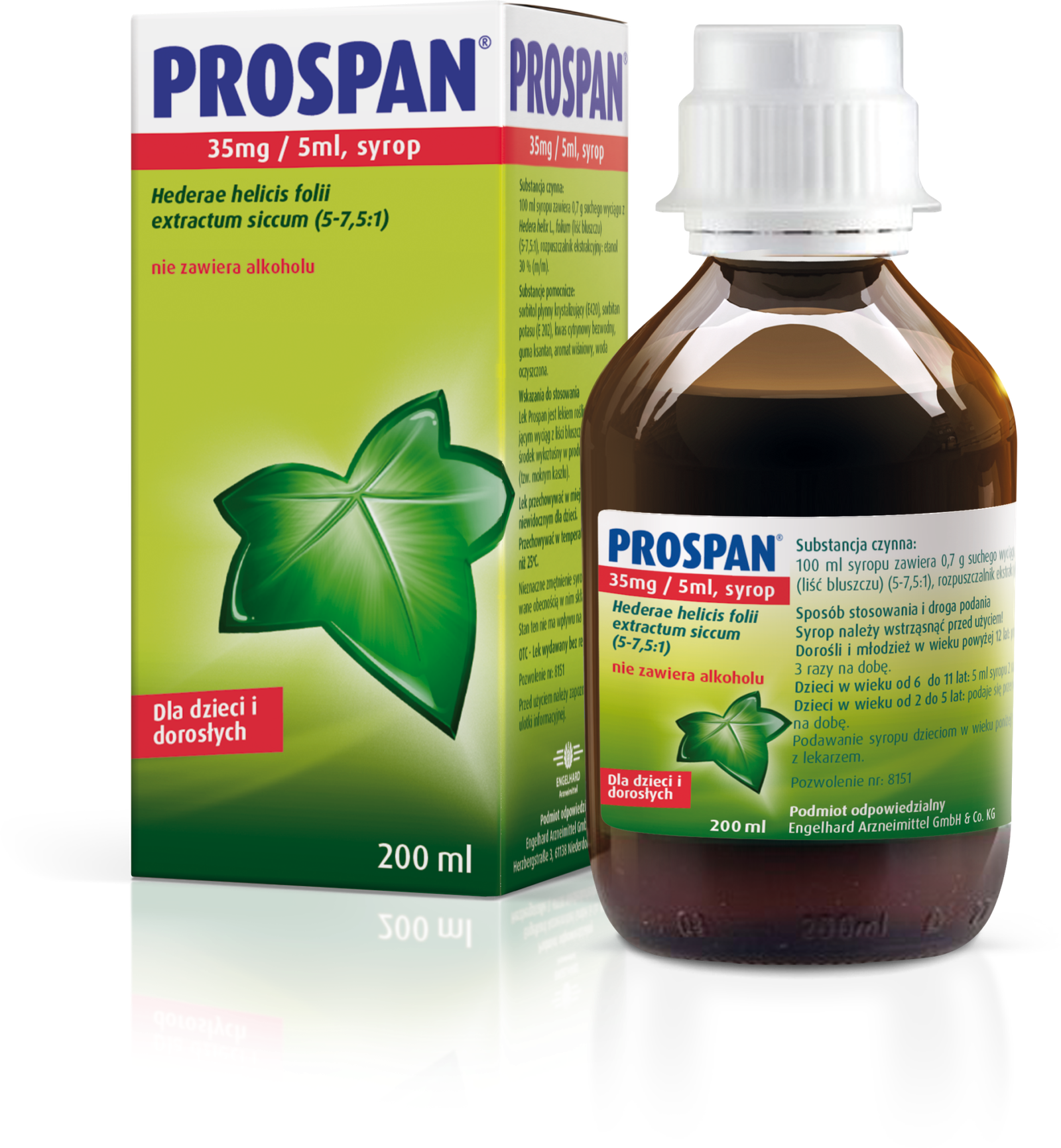Prospan 35 mg/5 ml, syrop – opakowanie 200 ml