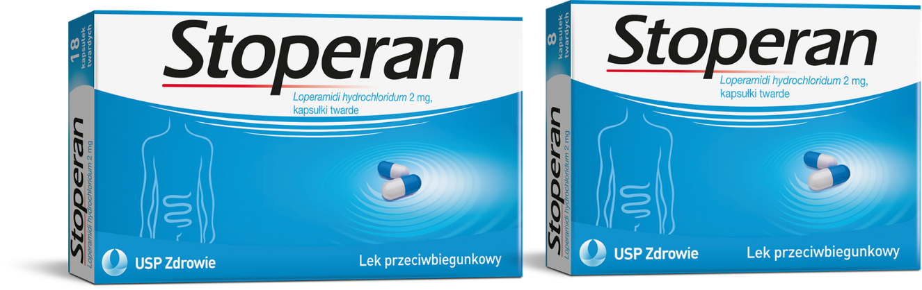 Stoperan w opakowaniach 8 i 18 kapsułek