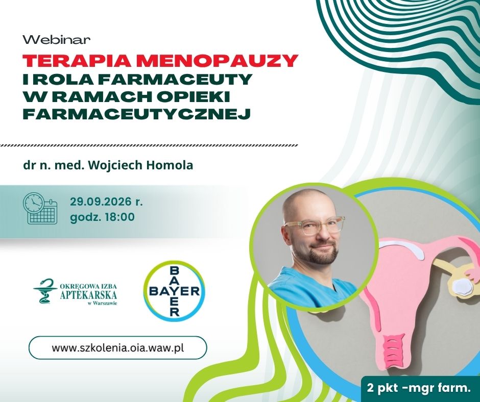 Terapia menopauzy i rola farmaceuty w ramach opieki farmaceutycznej