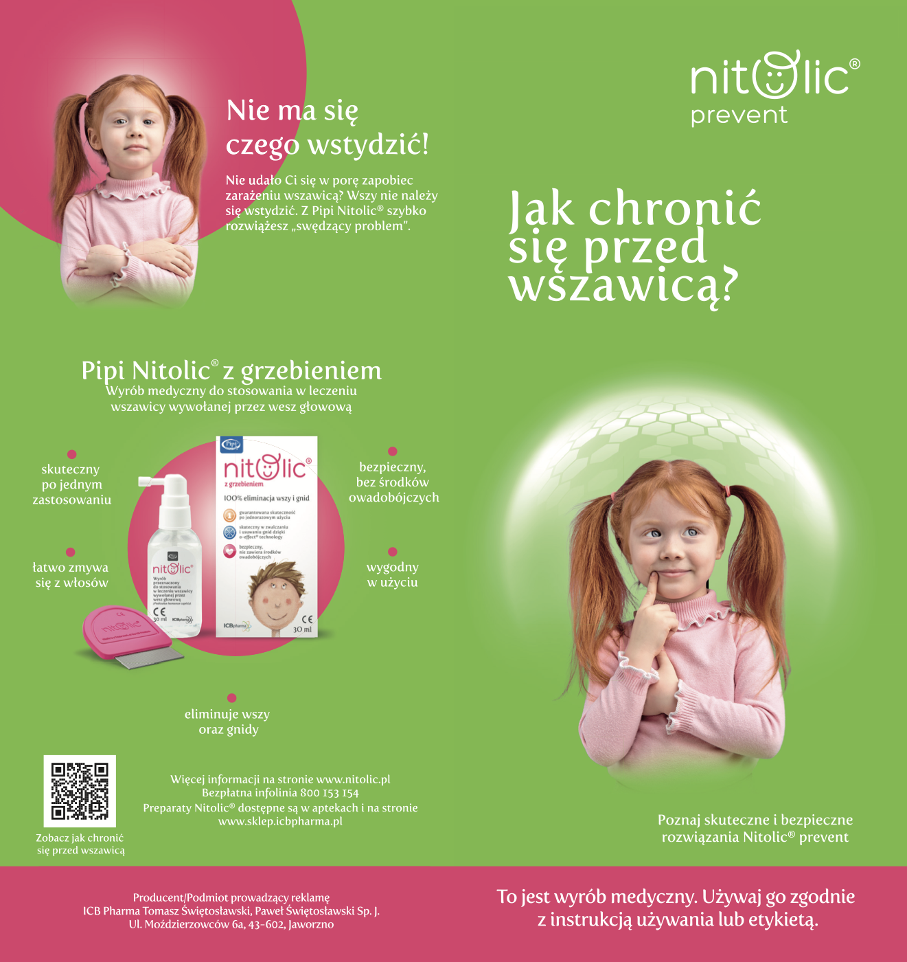 Pierwsza strona ulotki produktowej