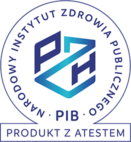 Znak atestu Narodowego Instytutu Zdrowia Publicznego PZH – PIB
